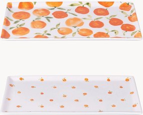 Set di 4 piatti rettangolari assortiti Fruit Life