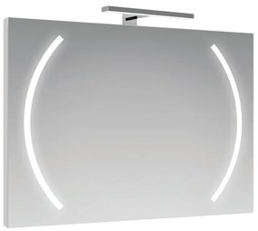 Specchio con illuminazione integrata bagno rettangolare Boomerang L 90 x H 70 x P 2.5 cm