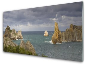 Rivestimento parete cucina Paesaggio di roccia marina 100x50 cm