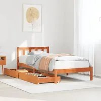 Letto senza Materasso Marrone Cera 75x190 cm in Legno di Pino 3301485