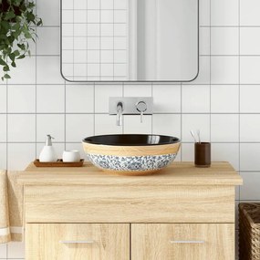 Lavabo Da Appoggio Multicolore Rotondo ?41x14 Cm Ceramica /