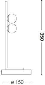 Ideal Lux - Lampada da tavolo LED PING PONG 2xLED/3W/230V CRI 90 nero