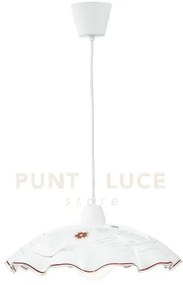 Lampadario a sospensione victoria bianca 1 luce attacco e27 42x42x1...