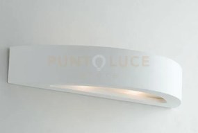 Applique a parete cortina bianca 2 luci attacco e14 42x15x7cm in ge...