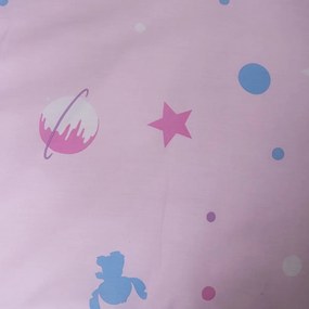 Set copripiumino e federa da bambini rosa in cotone per letto singolo 140x200 cm Lilo a Stitch "Universe" – Jerry Fabrics