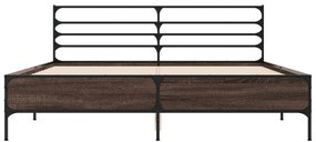 Giroletto rovere marrone 160x200cm in legno multistrato metallo