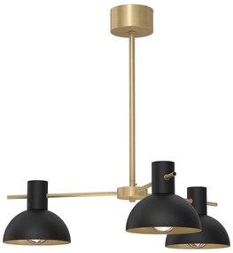 Lampadario a sospensione con supporto rigido ESTATE MINI 3xE27/15W/230V nero