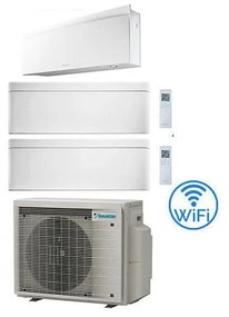 Daikin - Climatizzatore garanzia italia Stylish Bianco + Emura WiFi Trial Split Inverter 7000 + 7000 + 12000 btu con u.e. 3MXM68A9 Classe a+++/a++