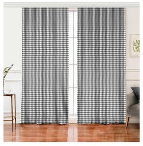 Tende bianco-grigio in set da 2 140x260 cm - Minimalist Home World