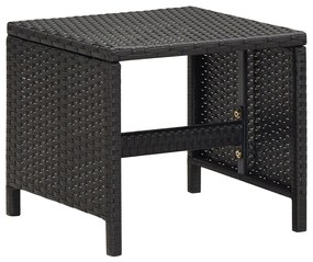 Sgabelli da giardino 4 pz con cuscini in polyrattan nero