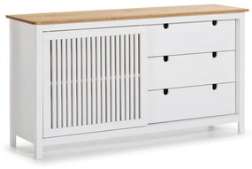 Cassettiera in legno bianco Bruna - Marckeric