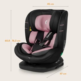 Lionelo - Seggiolino auto con base girevole BASTIAAN i-Size 40-150 cm Rosa