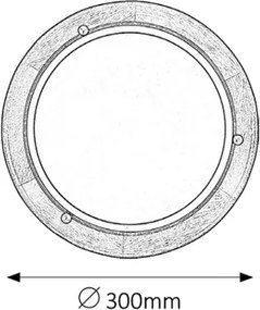 Brilagi - Plafoniera ORBIS 1xE27/60W/230V Ø 30 cm finitura pino