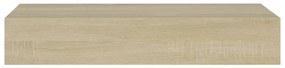 Scaffali con cassetti da parete 2 pz rovere 60x23,5x10 cm mdf