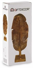 Statua Decorativa Foglia della pianta Dorato 8 x 43,5 x 17 cm (6 Unità)