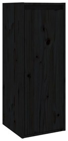 Pensili 2 pz neri 30x30x80 cm in legno massello di pino