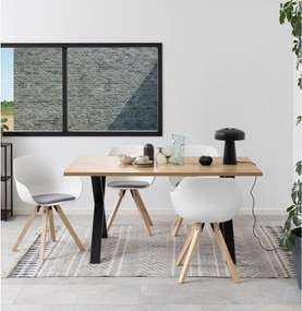 Sedie da pranzo in set bianche/grigie in imbottito con braccioli 2 pz Tina – Actona