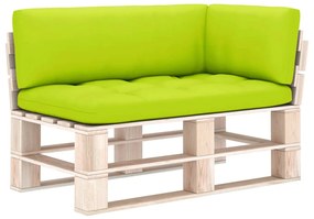Cuscini Per Pallet 3 Pz Verde Intenso İn Tessuto /