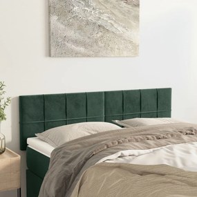 Testiere 2 Pz Verde Scuro 72x5x78/88 Cm İn Velluto /