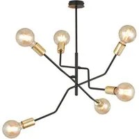 Lampada a Sospensione Bolt, Nero, Acciaio, 66x53x66 cm, EPIKASA