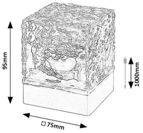 Rabalux 76022 - LED RGB Ricaricabile lampada da tavolo CUBIKO LED/1W/5V + +TC