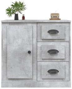 Credenza grigio cemento 70x35,5x67,5 cm in legno multistrato