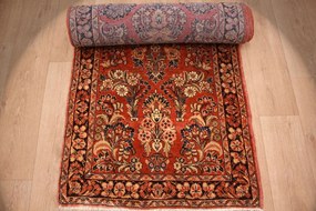 Sarouk Tappeto 410x80 (Iran) Annodato A Mano