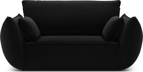 Poltrona nera con rivestimento in velluto Vanda – Mazzini Sofas