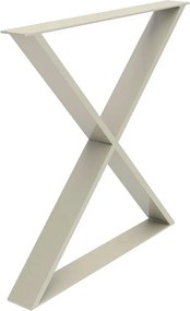 Gamba per mobili a X STEELMI Cross in acciaio cromo opaco L 78 x P 8 x H 71 cm