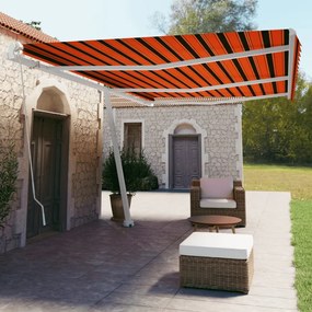 Tenda Da Sole Autoportante Manuale 600x350cm Arancione/marrone /