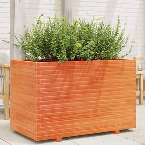 Fioriera Giardino Marrone Cera 110x60x72 Cm Legno Massello Pino /