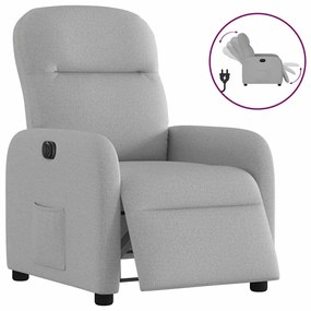 Poltrona Elettrica Reclinabile Grigio Nuvola İn Tessuto /