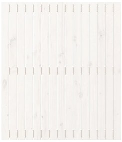 Testiera da parete bianca 95,5x3x110 cm legno massello di pino