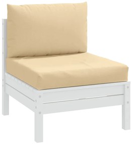Cuscini Per Pallet 2 Pz Beige Mélange İn Tessuto /