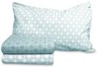 Parure copripiumino una piazza e mezza Minosse verde acqua SmartDecoHome