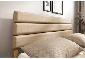 Letto matrimoniale in legno di quercia di colore naturale 180x200 cm Twig - The Beds