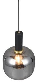 Lampadario nero con paralume in vetro ø 20 cm Diva - Trio