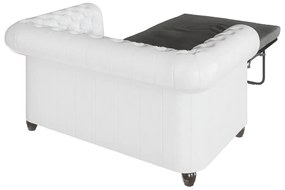 Divano letto bianco in similpelle 148 cm York - Ropez