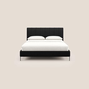 Calliope letto imbottito piedini alti completamente sfoderabile in tessuto smacchiabile T17