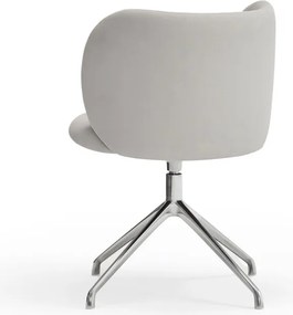 Sedia da pranzo grigio chiaro in imbottito Mogi – Teulat