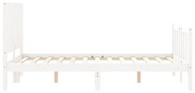 Giroletto con Testiera Bianco Small Double Legno Massello