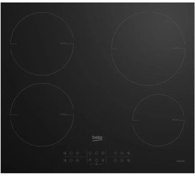 Beko - hii 64200 mt: Piano a Induzione, 4 Zone, 60 cm. Colore del prodotto: Nero, Posizionamento dell'apparecchio: Da incasso, Dimensione della