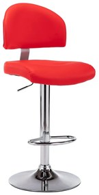Sgabello Da Bar Rosso İn Similpelle /