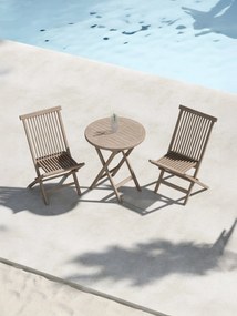 Set salotto da giardino in legno di teak Kenya 3 pz