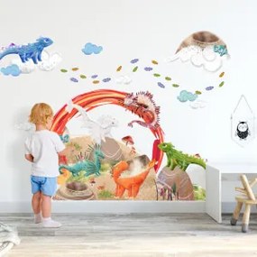 Adesivo murale - Il paese delle fate dei draghi | Inspio