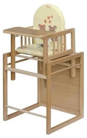 COSING - Sedia da pranzo per bambini 2 in 1 Viktoria faggio/crema