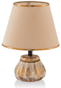 Lampada da tavolo RAMZES 1xE27/40W/230V crema/dorata