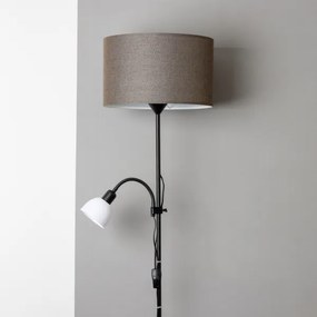 Brilagi - Lampada da terra CERIA 2 in 1 1xE27/100W/230V + 1xE14/25W nero/marrone