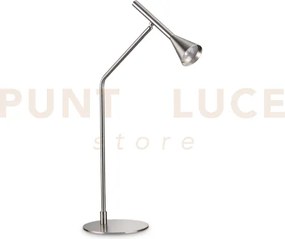 Diesis lampada da tavolo led 3000k 6,5w  500 lm dimmerabile nickel