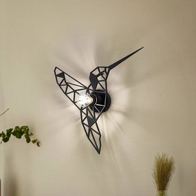 Opviq Applique W-053 Taglio al laser, design a uccello nero